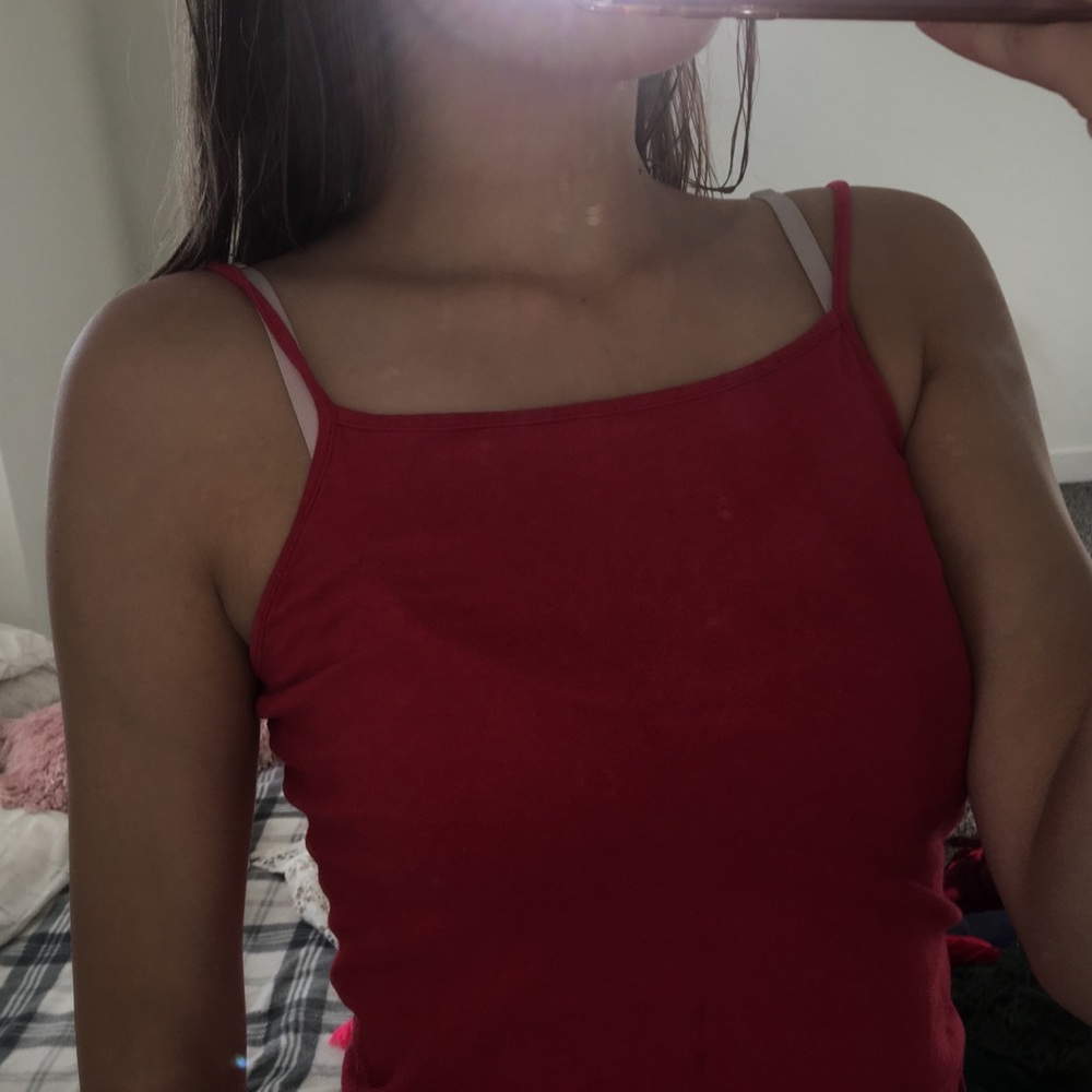 Red tank top